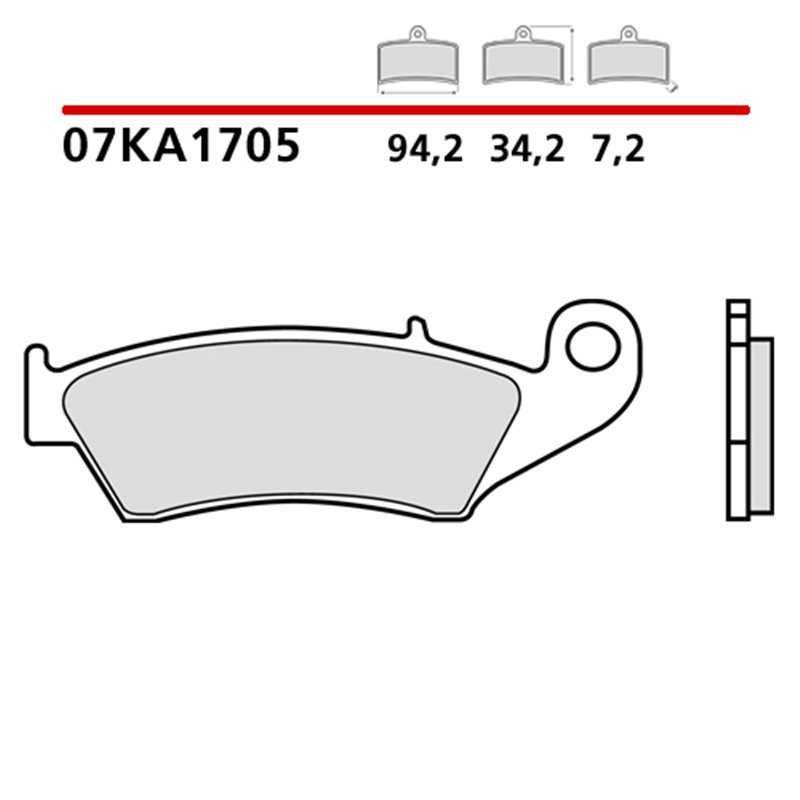 Organic front brake pads - 07KA1705-CC-A