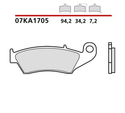Organic front brake pads - 07KA1705-CC-A
