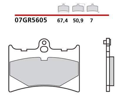 Organic front brake pads - 07GR5605-CC-A
