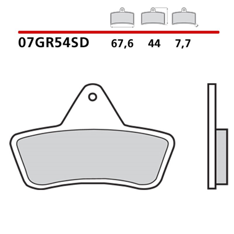 Off-road sintered front brake pads - MQ-07GR54-SD-A