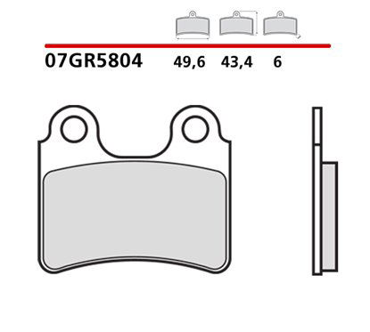 Organic front brake pads - 07GR5804-CC-A