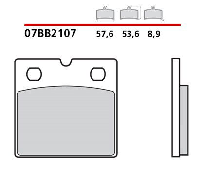 Organic front brake pads - 07BB2107-CC-A