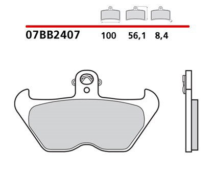 Organic front brake pads - 07BB2407-CC-A