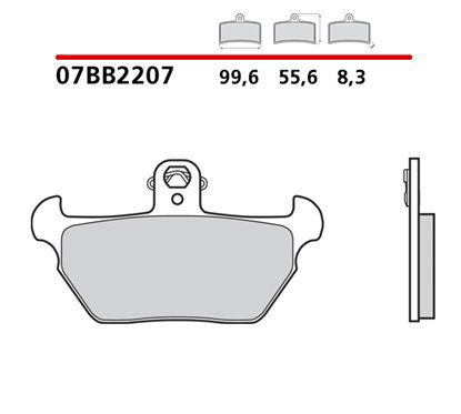 Organic front brake pads - 07BB2207-CC-A