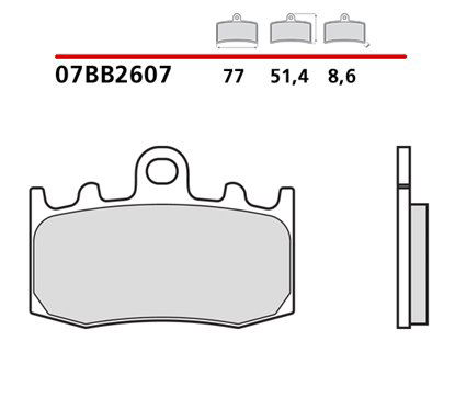 Organic front brake pads - 07BB2607-CC-A