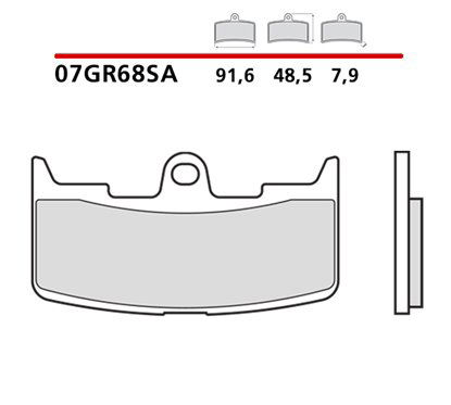 Sintered front brake pads - MQ-07GR68-SA-A