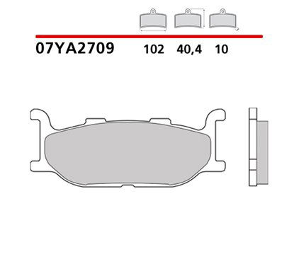 Organic front brake pads - 07YA2709-CC-A