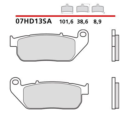 Sintered front brake pads - MQ-07HD13-SA-A