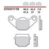 Organic original equipment front brake pads- MQ-07HO11-18-A