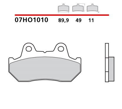 Organic original equipment front brake pads- MQ-07HO10-10-A