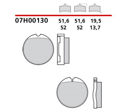 Organic original equipment front brake pads- MQ-07HO01-30-A