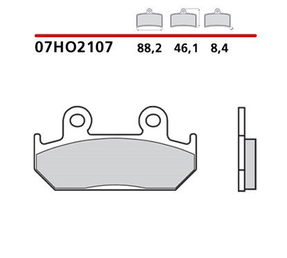 Organic front brake pads - 07HO2107-CC-A