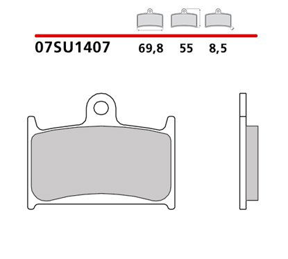 Organic front brake pads - 07SU1407-CC-A