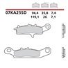 Off-road sintered front brake pads - MQ-07KA25-SD-A