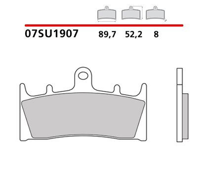 Organic front brake pads - 07SU1907-CC-A