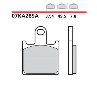 Sintered front brake pads - MQ-07KA28-SA-A