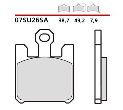 Sintered front brake pads - MQ-07SU26-SA-A