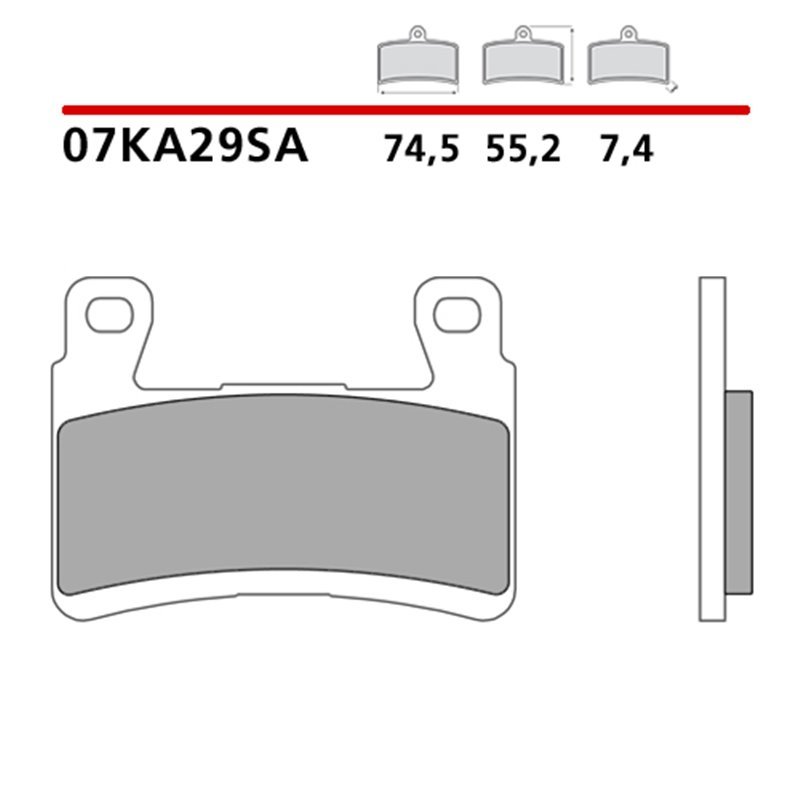 Sintered front brake pads - MQ-07KA29-SA-A