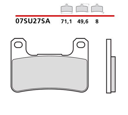 Sintered front brake pads - MQ-07SU27-SA-A