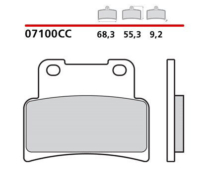 Organic front brake pads per scooter - MQ-07100-CC-A