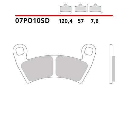 Off-road sintered front brake pads - MQ-07PO10-SD-A