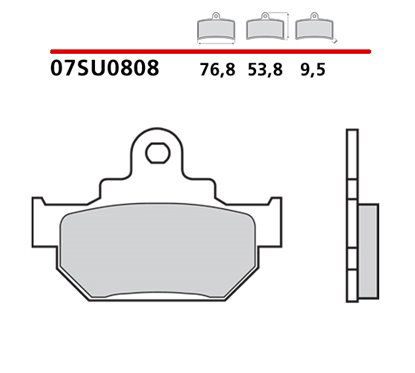 Organic front brake pads - 07SU0808-CC-A