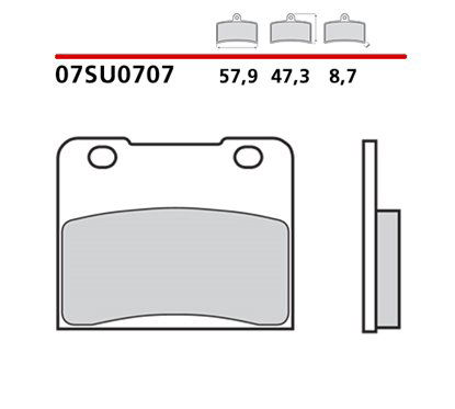 Organic front brake pads - 07SU0707-CC-A