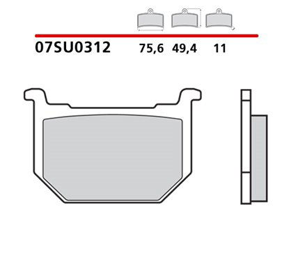 Organic original equipment front brake pads- MQ-07SU03-12-A