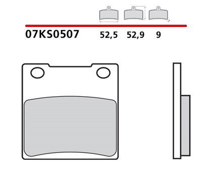 Organic front brake pads - 07KS0507-CC-A