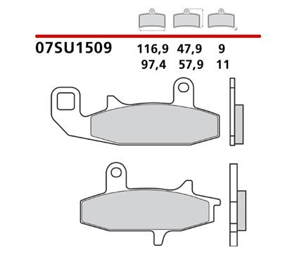 Organic front brake pads - 07SU1509-CC-A