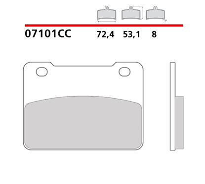 Organic front brake pads per scooter - MQ-07101-CC-A