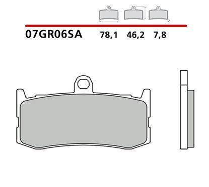 Sintered front brake pads - MQ-07GR06-SA-A