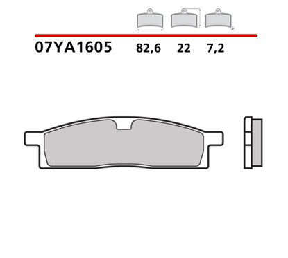 Organic front brake pads - 07YA1605-CC-A