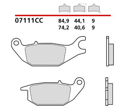 Organic front brake pads per scooter - MQ-07111-CC-A