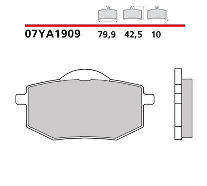 Organic front brake pads - 07YA1909-CC-A