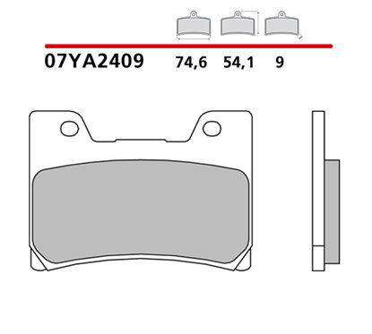 Organic front brake pads - 07YA2409-CC-A