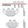 Off-road sintered front brake pads - MQ-07GR52-SD-A