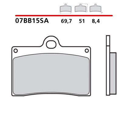 Sintered front brake pads - MQ-07BB15-SA-A