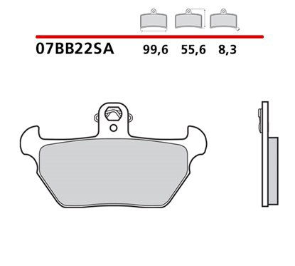 Sintered front brake pads - MQ-07BB22-SA-A