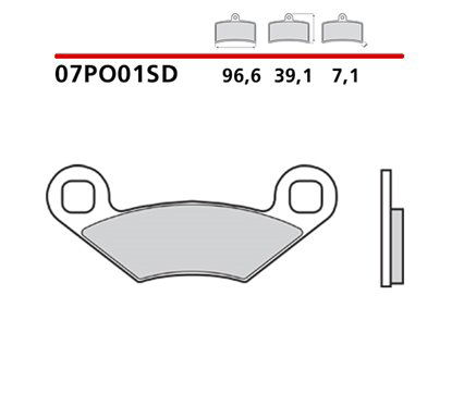 Off-road sintered front brake pads - MQ-07PO01-SD-A