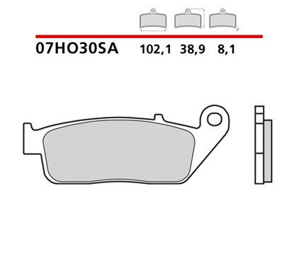 Sintered front brake pads - MQ-07HO30-SA-A