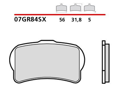 Off-road soft sintered front brake pads - MQ-07GR84-SX-A