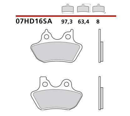 Pastiglie freno sinterizzate anteriori - MQ-07HD16-SA-A