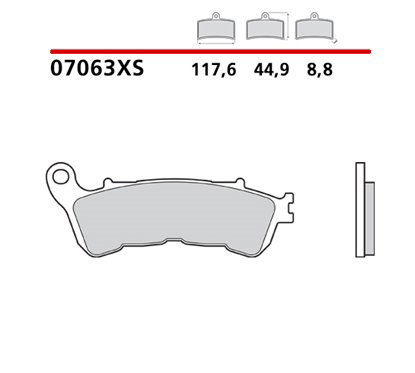 Sintered front brake pads for scooters - MQ-07063-XS-A
