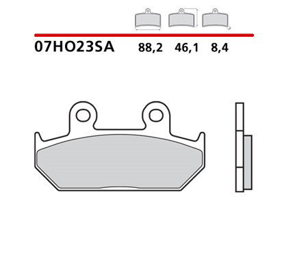 Sintered front brake pads - MQ-07HO23-SA-A