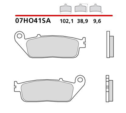 Sintered front brake pads - MQ-07HO41-SA-A