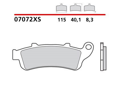 Sintered front brake pads for scooters - MQ-07072-XS-A