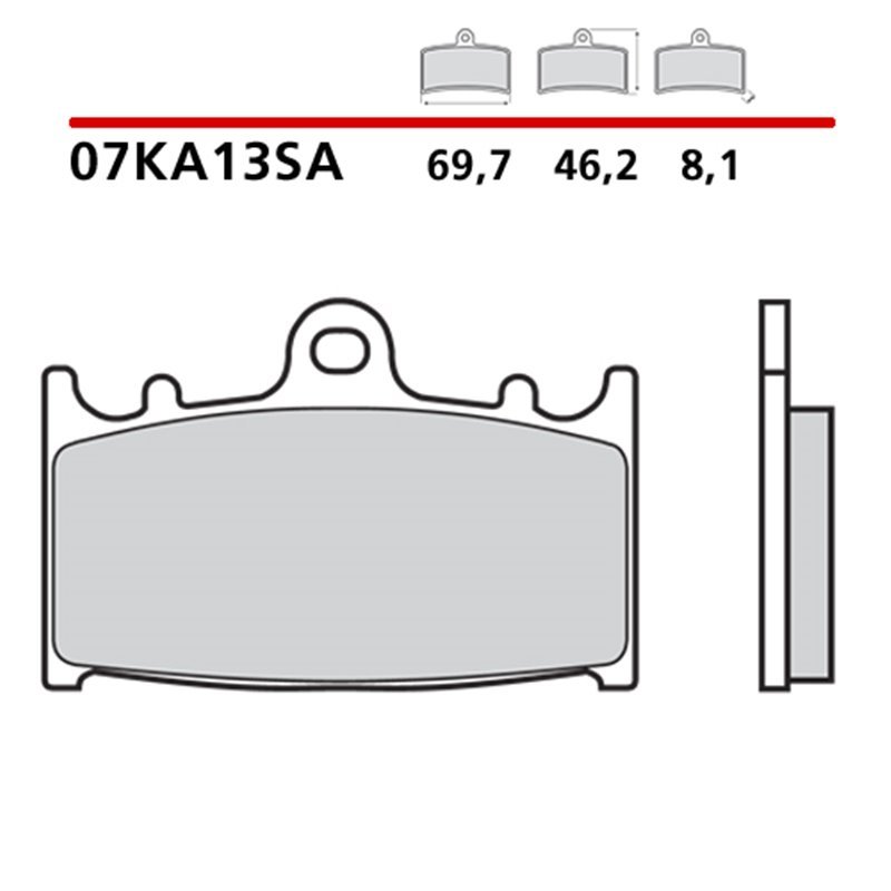 Sintered front brake pads - MQ-07KA13-SA-A
