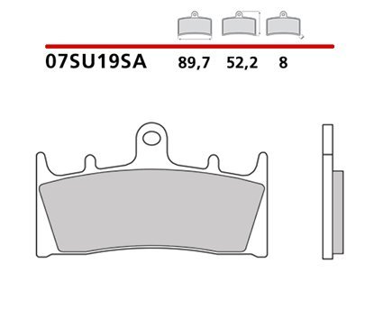 Sintered front brake pads - MQ-07SU19-SA-A