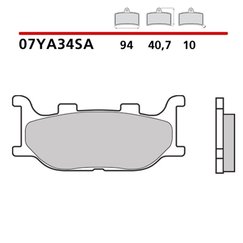 Sintered front brake pads - MQ-07YA34-SA-A